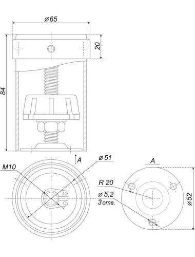 Крепление D=50 Верхнее SPC103/CP - 1